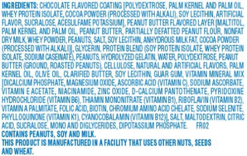 ingredients in food product