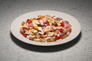 vitamins on plate